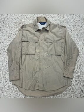 Vintage Woolrich Outdoor Fishing Hunt Camping Hiking Long Sleeve Shirt Sz Large